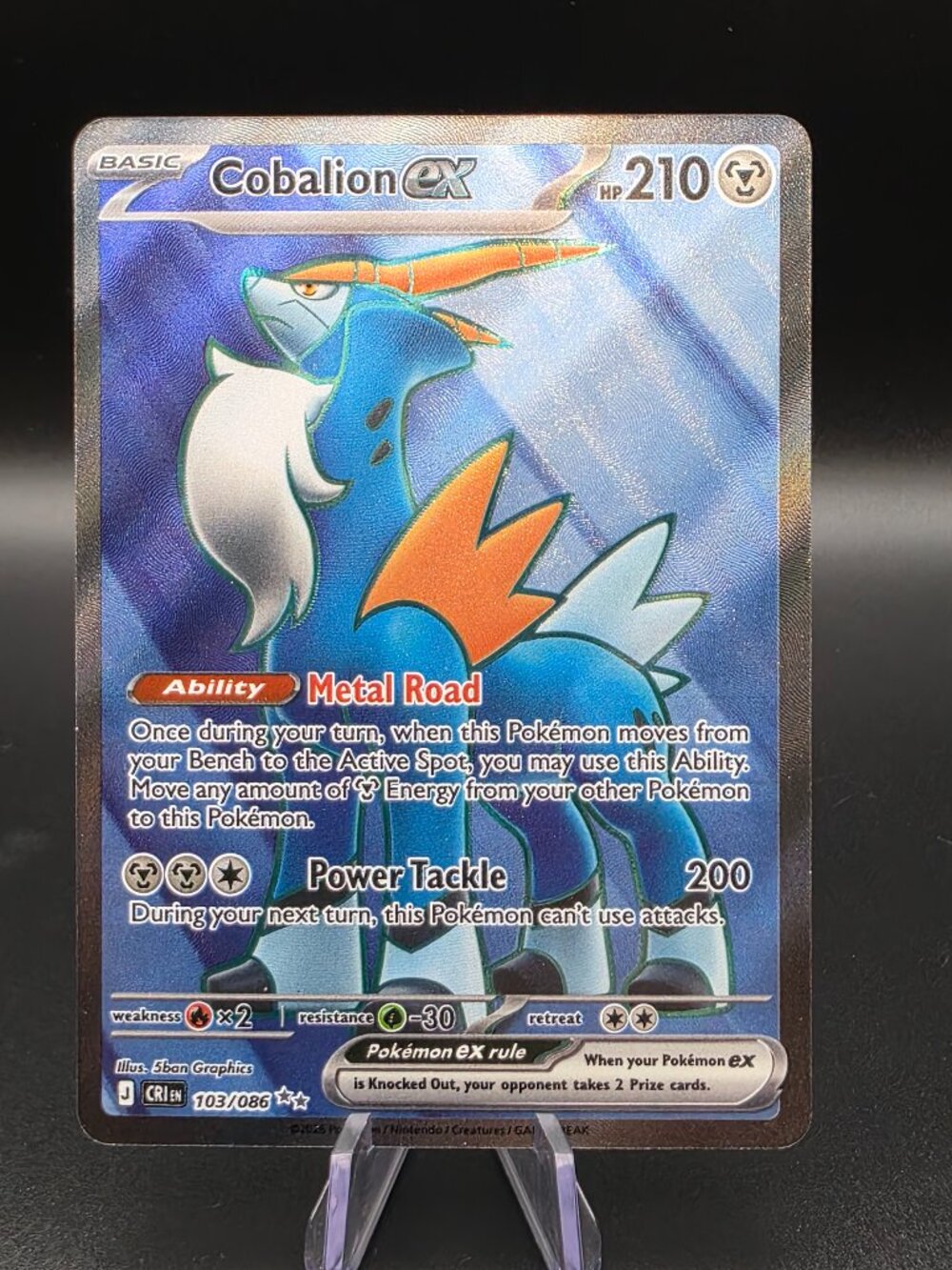 Cobalion ex Ultra Rare ME04: Chaos Rising 103/086 NM